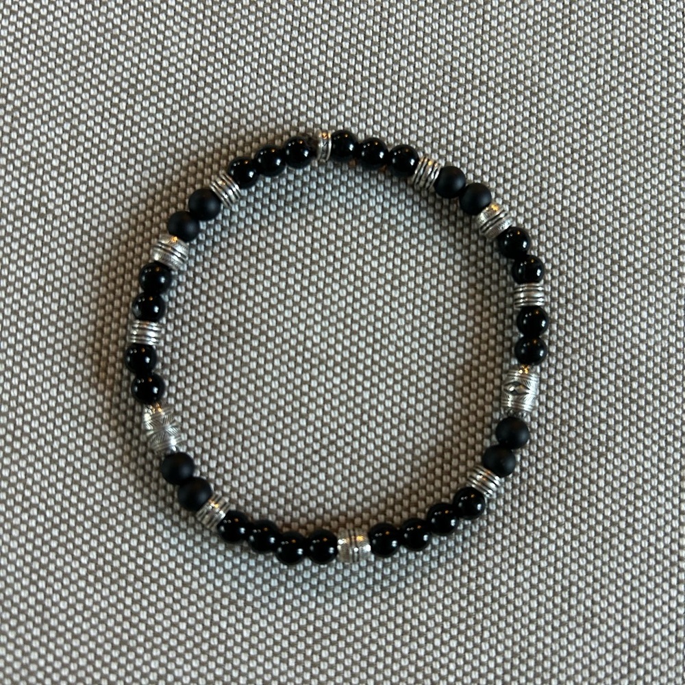 Thomas Sabo, Obsidian bracelet with silver charms